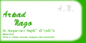 arpad mago business card